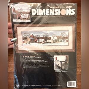 **SOLD** Dimensions Scenic Farm Mildred Kratz Counted Cross Stitch Kit #3841 New